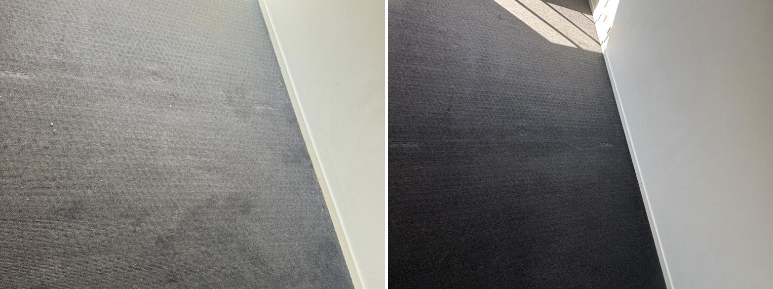 Grey bedroom carpet before and after carpet steam cleaning