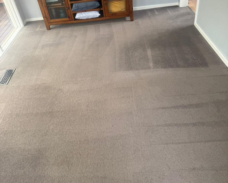 Living room carpet cleaned by the Melbourne Shine team